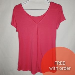 Never worn split back pink short-sleeve t-shirt XS